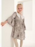 Angel & Rocket Kids' Isabelle Lace Collar Dress, Grey