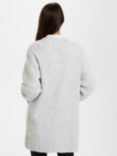 KAFFE Alioma Knit Open Neck Longline Cardigan, Light Grey Melange