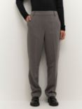 KAFFE Sakura Elastic Waist Suit Trousers, Dark Grey Melange