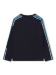 Timberland Kids' Logo Stripe Long Sleeve T-Shirt, Dark Blue