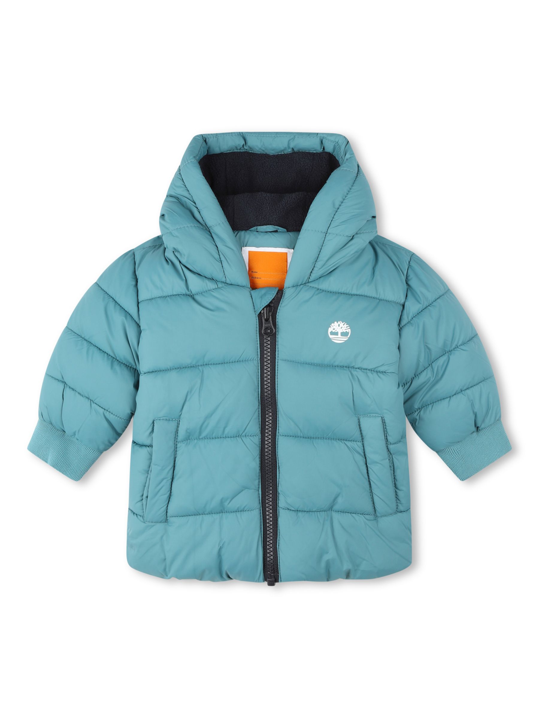 Timberland Baby Logo Hooded Puffer Jacket, Electric Blue, 18 months