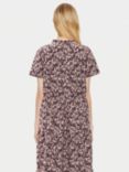 Saint Tropez Eda Short Sleeve Midi Tiered Dress, Mulberry Soft Focus