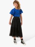 Angel & Rocket Kids' Lacy Black Midi Skirt, Black