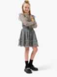 Angel & Rocket Kids' Beccci Georgette Lurex Rara Skirt, Black