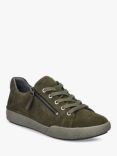 Josef Seibel Claire 13 Nubuck Low Top Trainers, Mid Green