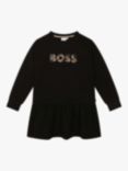 BOSS Kids' Milano Logo Dress, Black