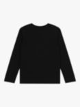 BOSS Kids' Fancy Logo Long Sleeve T-Shirt, Black/Multi