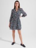 Hobbs Selina Abstract Print Mini Dress, Navy/Multi