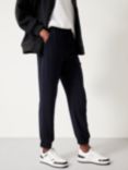 HUSH Crepe Cuffed Trousers, Midnight Navy