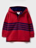 Crew Clothing Kids' Padstow Cotton Hoodie, Mid Red