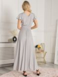 Jolie Moi Twist Waist Jersey Maxi Dress, Silver Grey