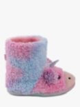totes Kids' 3D Unicorn Boot Style Slippers, Pink/Blue