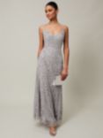 Phase Eight Alexia Sequin Maxi Dress, Silver