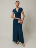 Phase Eight Daisy Ruched Maxi Dress, Teal