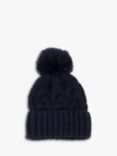 totes Cable Knit Pom Pom Beanie Hat