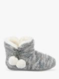 totes Knitted Slipper Boots, Grey