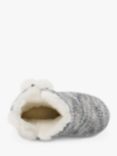 totes Knitted Slipper Boots, Grey