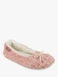 totes Knitted Ballet Slippers, Pink/Cream