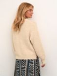 KAFFE Michelle Dropped Shoulder Jumper, Sand Dollar Melange