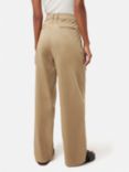 Jigsaw Pleat Front Wide Leg Trousers, Stone