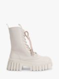 KG Kurt Geiger Tegan Lace Up Chunky Ankle Boots, Putty