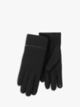 totes Thermal Smartouch Piping Detail Gloves, Black
