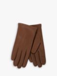 totes Three Point Leather Gloves, Tan