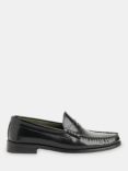 Whistles Manny Leather Loafers, Black