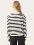 Part Two Calluna Stripe Roll Neck Cashmere Blend Jumper