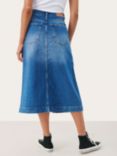 Part Two Calia Plain Denim Midi Skirt, Medium Blue