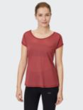 Venice Beach Damaris Short Sleeve Gym Top, Deep Red