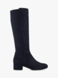 Dune Tayla Suede Knee High Boots, Navy-suede