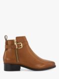 Dune Pepi Leather Ankle Boots, Tan-leather