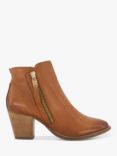 Dune Paicey Leather Ankle Boots, Tan-leather
