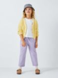 John Lewis ANYDAY Kids' Chunky Knit Cardigan, Yellow
