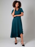 Alie Street Plain Waterfall Dress, Pine Green