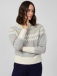 Great Plains Winter Pattern Knit Crew Neck Jumper, Grey/Multi