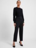 Great Plains City Jersey Belted Trousers, Black