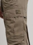 Superdry Organic Cotton Vintage Parachute Cargo Pants, Dark Khaki