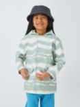 John Lewis ANYDAY Kids' Colour Changing Stripe Raincoat, Green/Multi