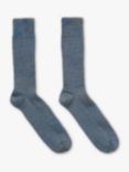 Celtic & Co. Wool Yarn Twist Socks, Blue