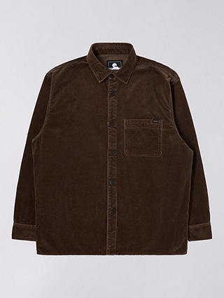 Edwin Ander Long Sleeve Cotton Corduroy Shirt, Rain Drum