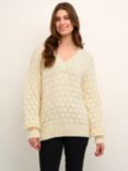 KAFFE Tinka Pullover Jumper, Antique White