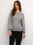 KAFFE Merin Bishop Sleeve Jumper, Grey Melange