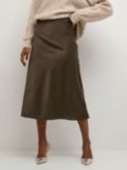 KAFFE Sasima Midi Skirt, Brown