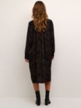 KAFFE Ravia Knee Length Pocket Shirt Dress, Brown/Black