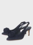 Hobbs Maisie Rosette Detail Slingback Court Shoes, Midnight