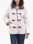 Celtic & Co. Teddy Sheepskin Leather Trim Jacket, Ivory