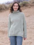 Celtic & Co. Slouch Roll Neck Wool Jumper, Opal