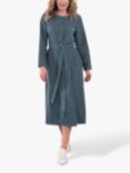 Celtic & Co. Cord Belted Midi Dress, Slate, Slate